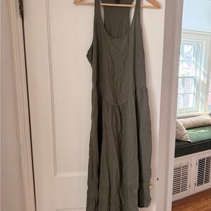 Universal Thread Olive Green Sleeveless Linen Maxi
